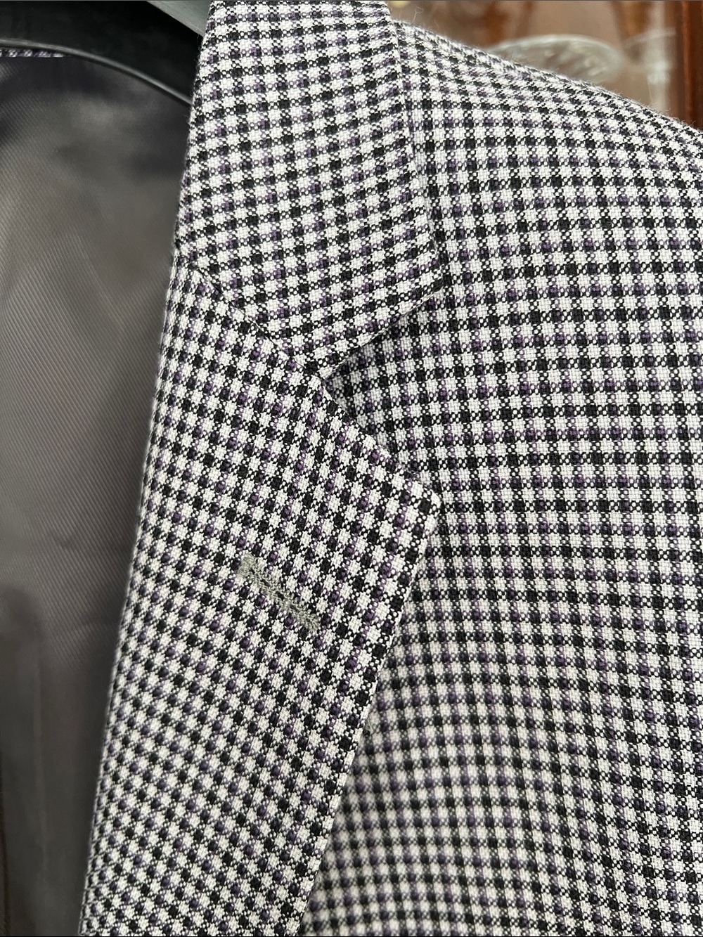 Kenneth Cole Black and White Houndstooth Sport Coat
